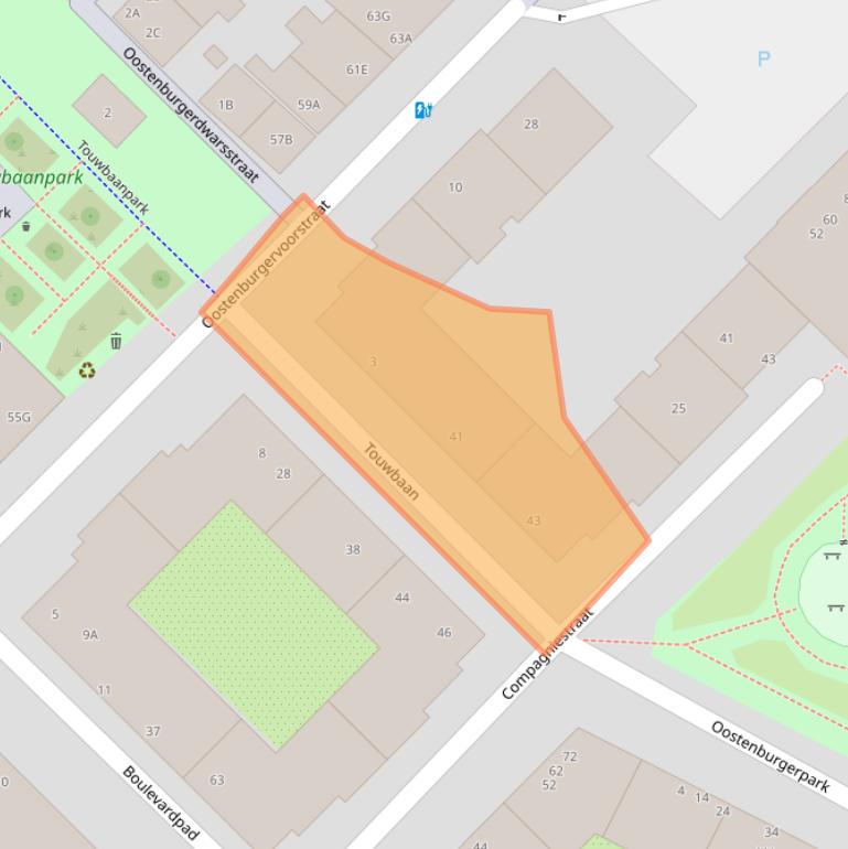 Kaart van postcodegebied 1018HR.