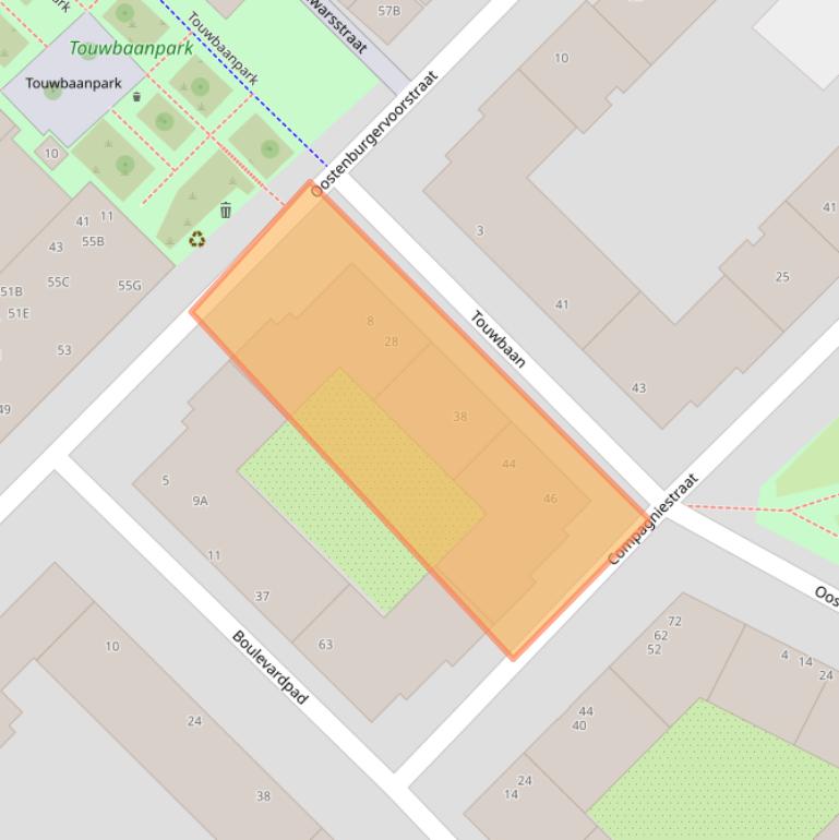 Kaart van postcodegebied 1018HS.