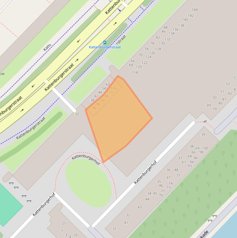 Kaart van postcodegebied 1018JE.