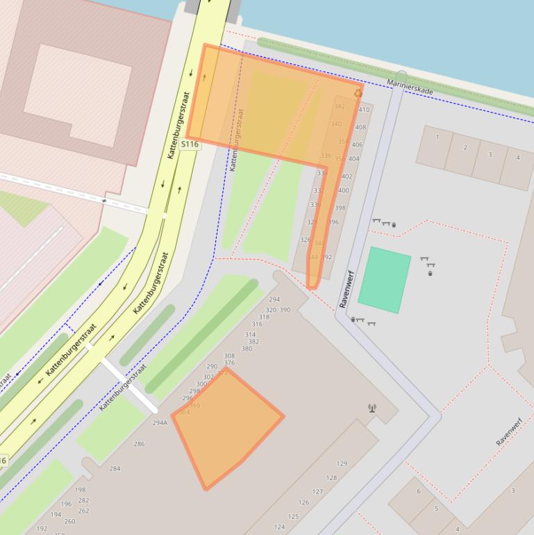 Kaart van postcodegebied 1018JN.