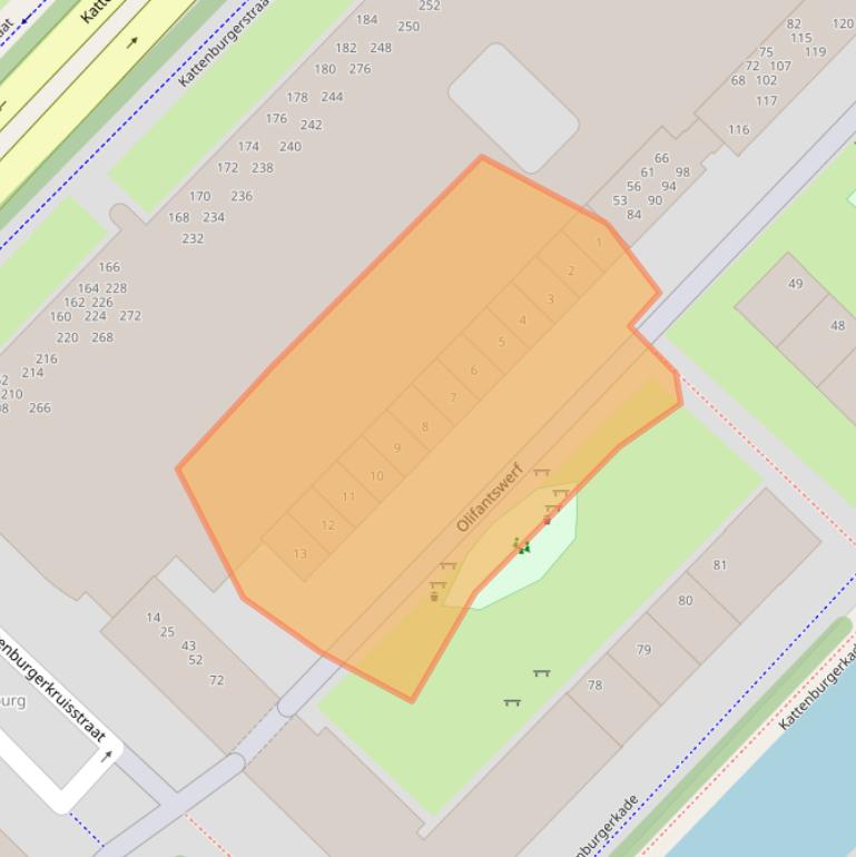 Kaart van postcodegebied 1018JS.