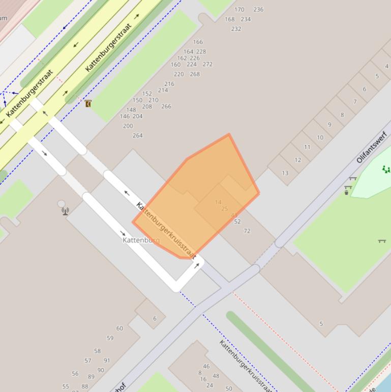 Kaart van postcodegebied 1018JT.