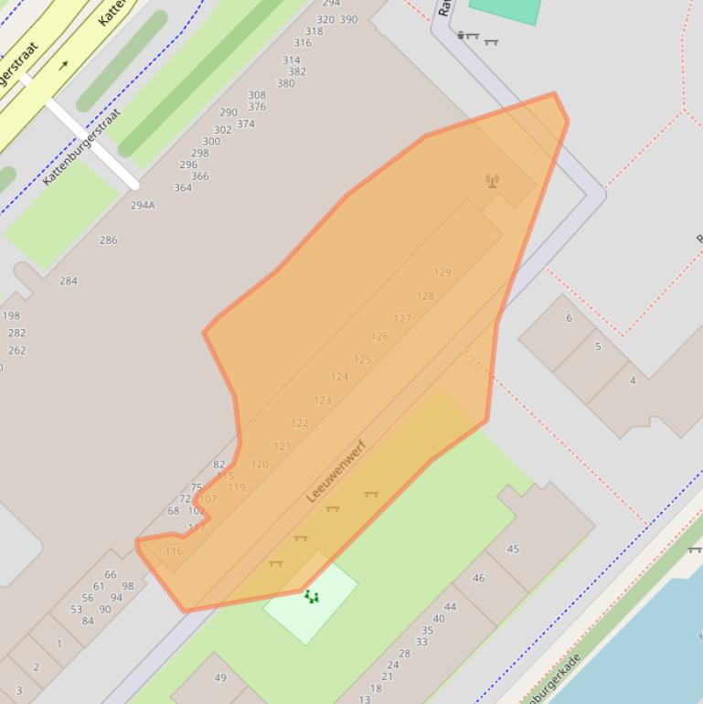 Kaart van postcodegebied 1018KB.