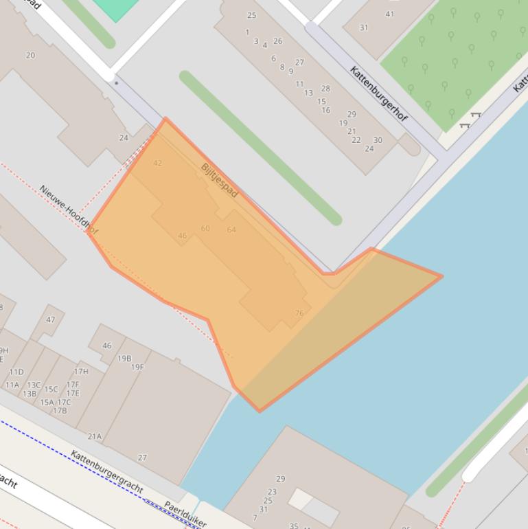 Kaart van postcodegebied 1018KJ.