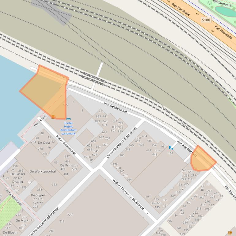 Kaart van postcodegebied 1018LB.