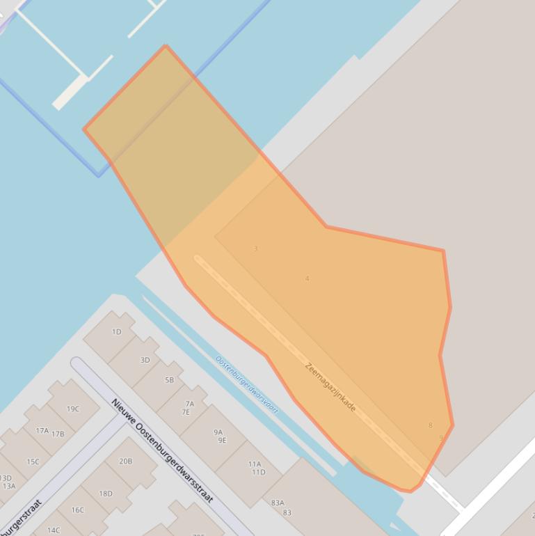 Kaart van postcodegebied 1018LE.