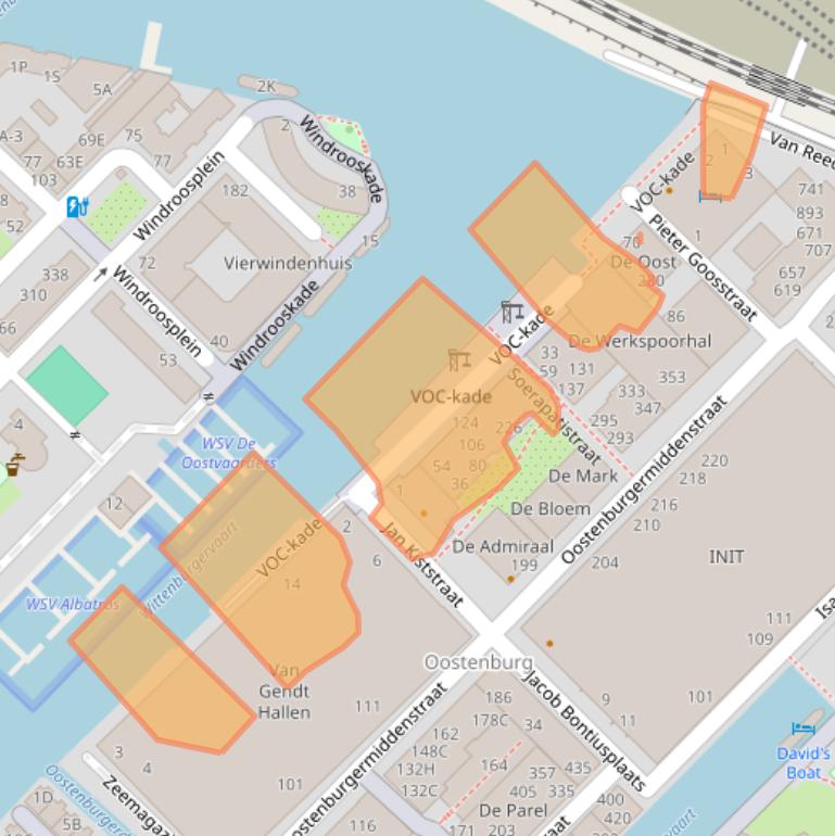 Kaart van postcodegebied 1018LG.