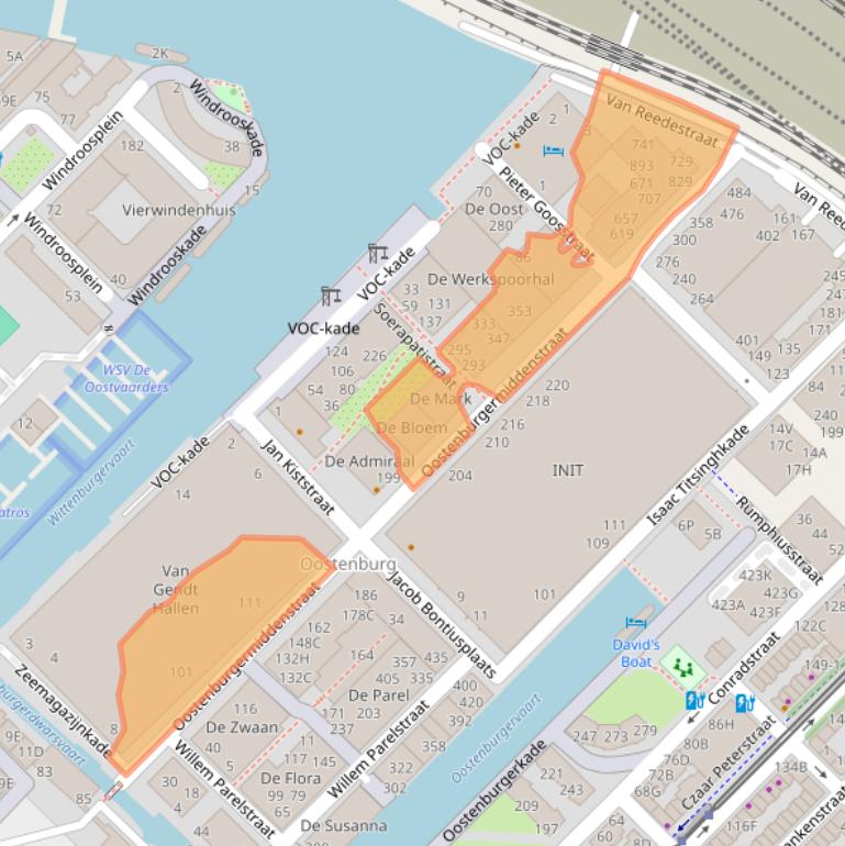 Kaart van postcodegebied 1018LH.