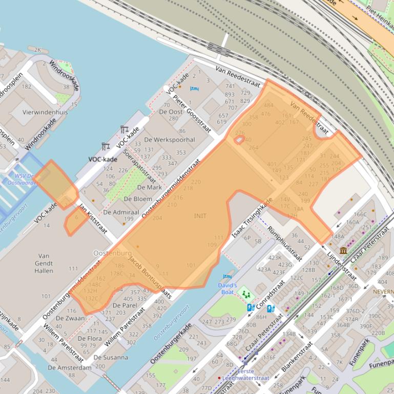 Kaart van postcodegebied 1018LL.