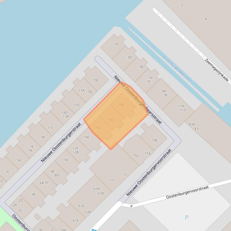 Kaart van postcodegebied 1018MK.