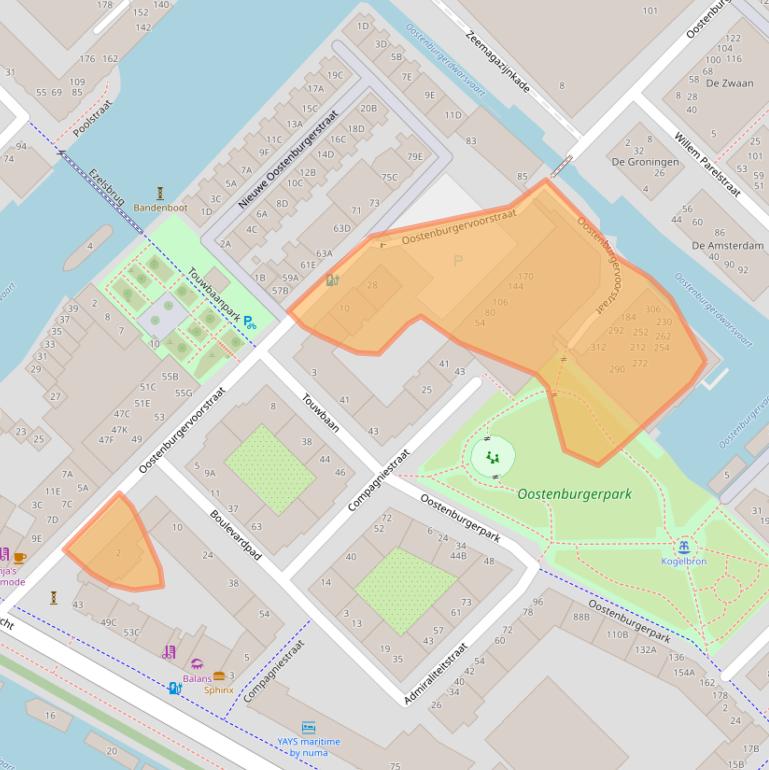 Kaart van postcodegebied 1018MR.