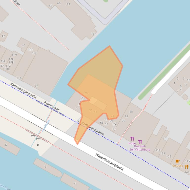 Kaart van postcodegebied 1018MV.