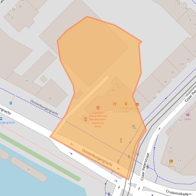 Kaart van postcodegebied 1018ND.