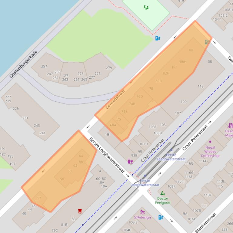 Kaart van postcodegebied 1018NK.