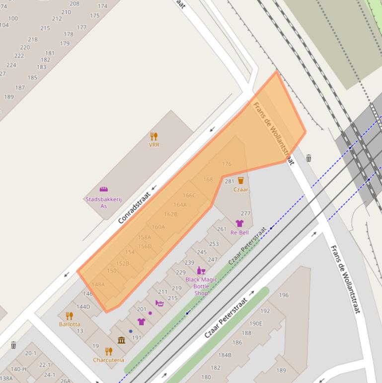 Kaart van postcodegebied 1018NN.