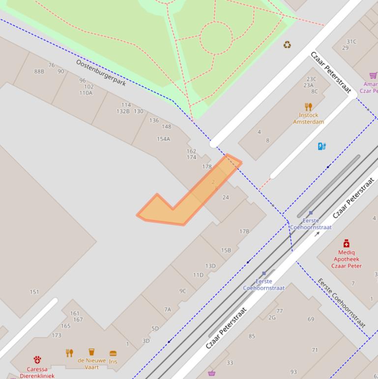 Kaart van postcodegebied 1018NP.