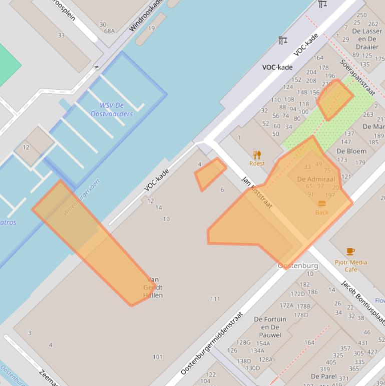 Kaart van postcodegebied 1018PM.