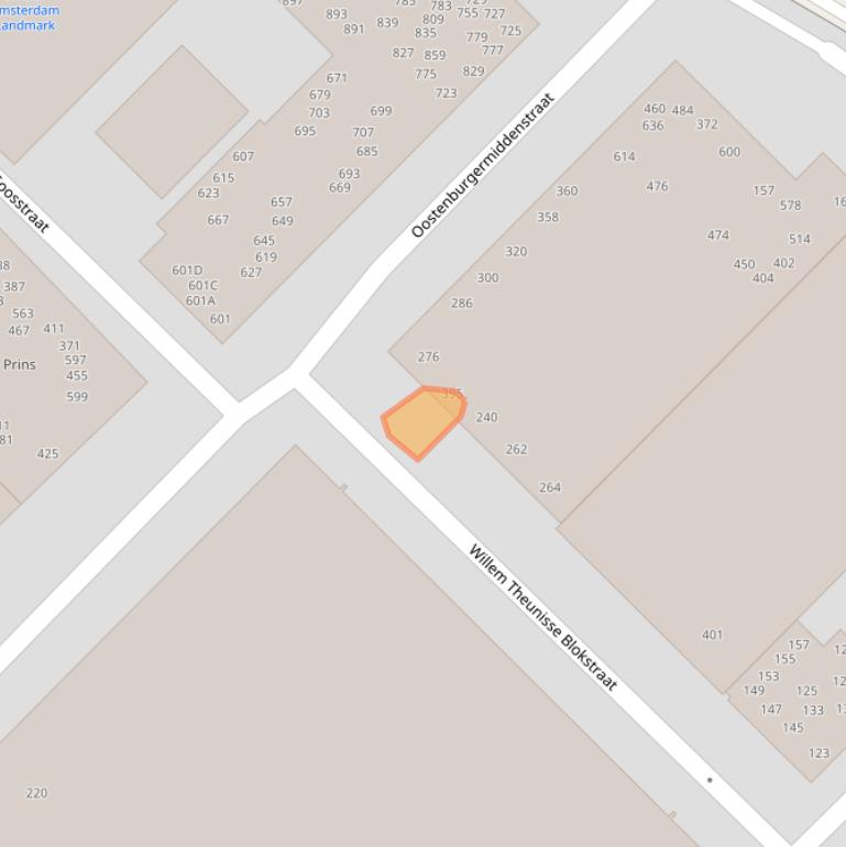 Kaart van postcodegebied 1018PP.