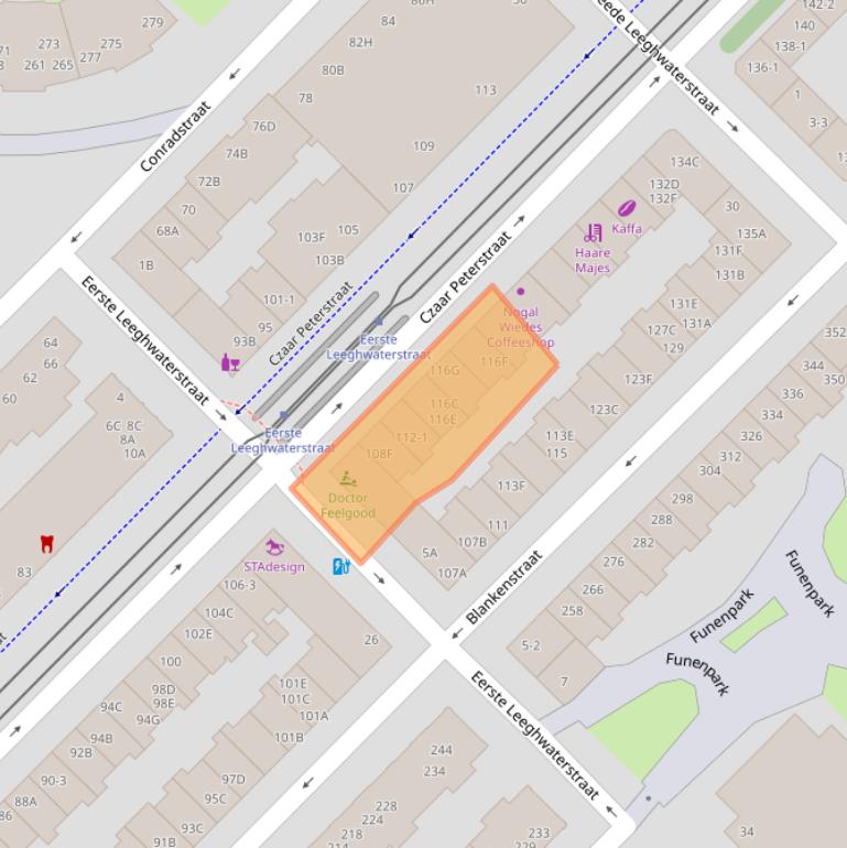 Kaart van postcodegebied 1018PT.