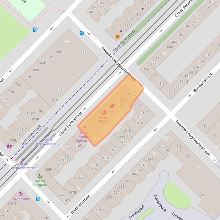 Kaart van postcodegebied 1018PV.