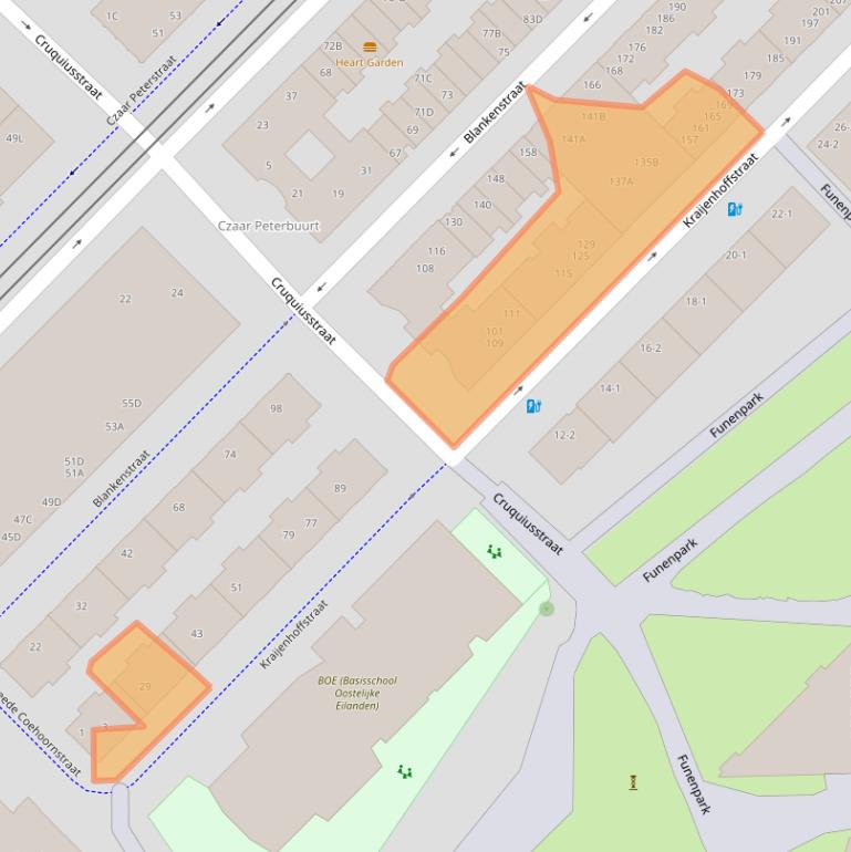 Kaart van postcodegebied 1018RG.