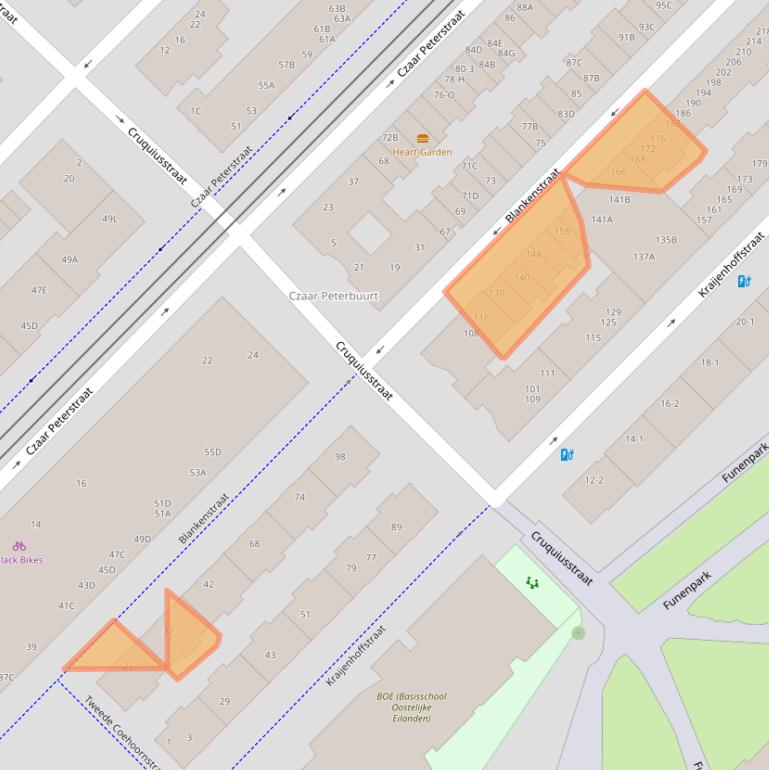 Kaart van postcodegebied 1018SG.