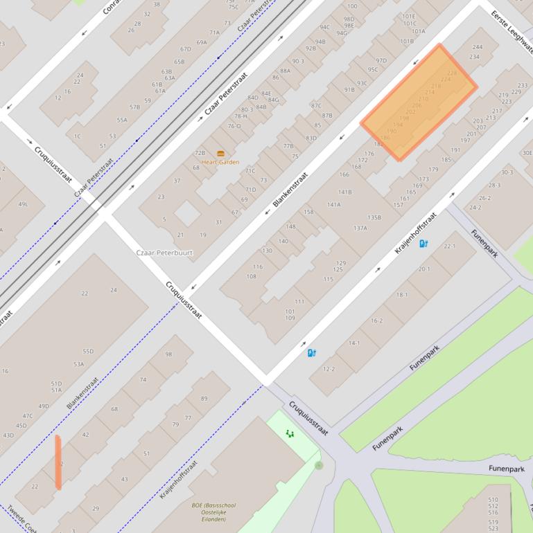 Kaart van postcodegebied 1018SH.