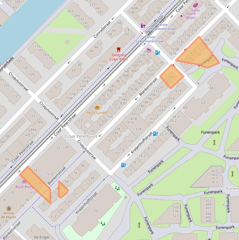 Kaart van postcodegebied 1018SJ.