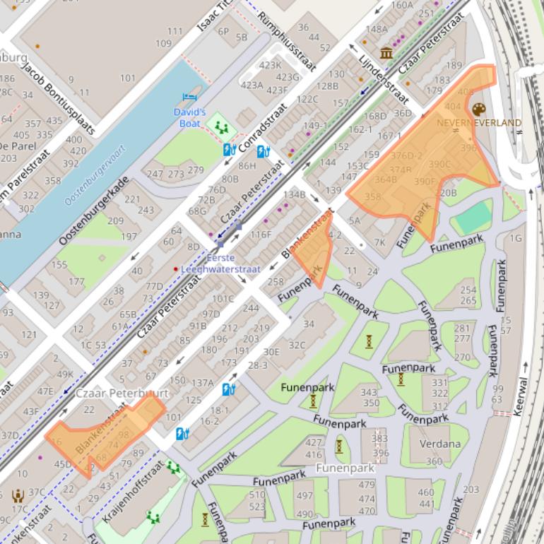 Kaart van postcodegebied 1018SK.