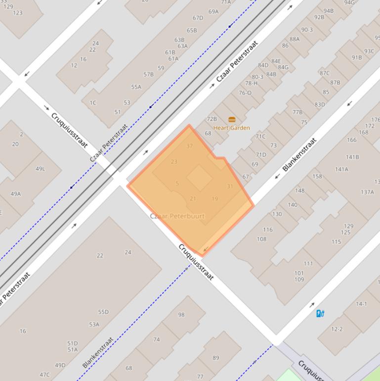 Kaart van postcodegebied 1018SL.