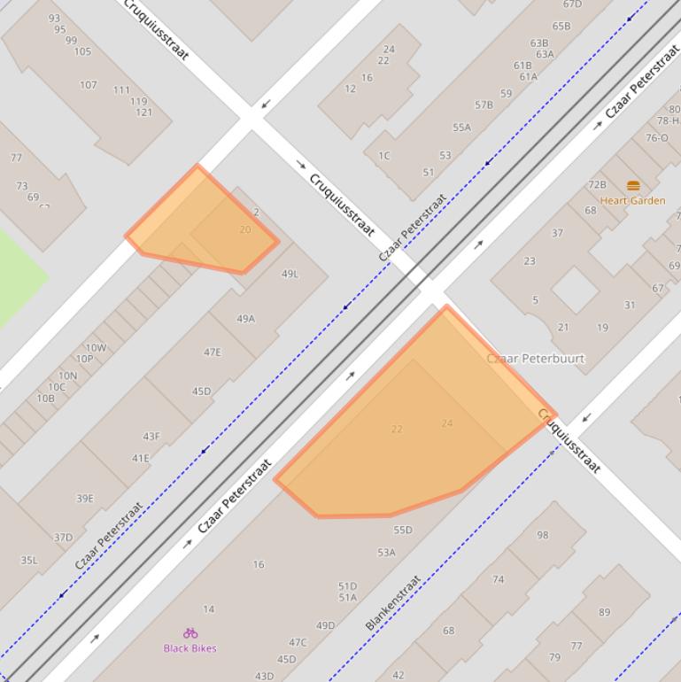 Kaart van postcodegebied 1018SM.