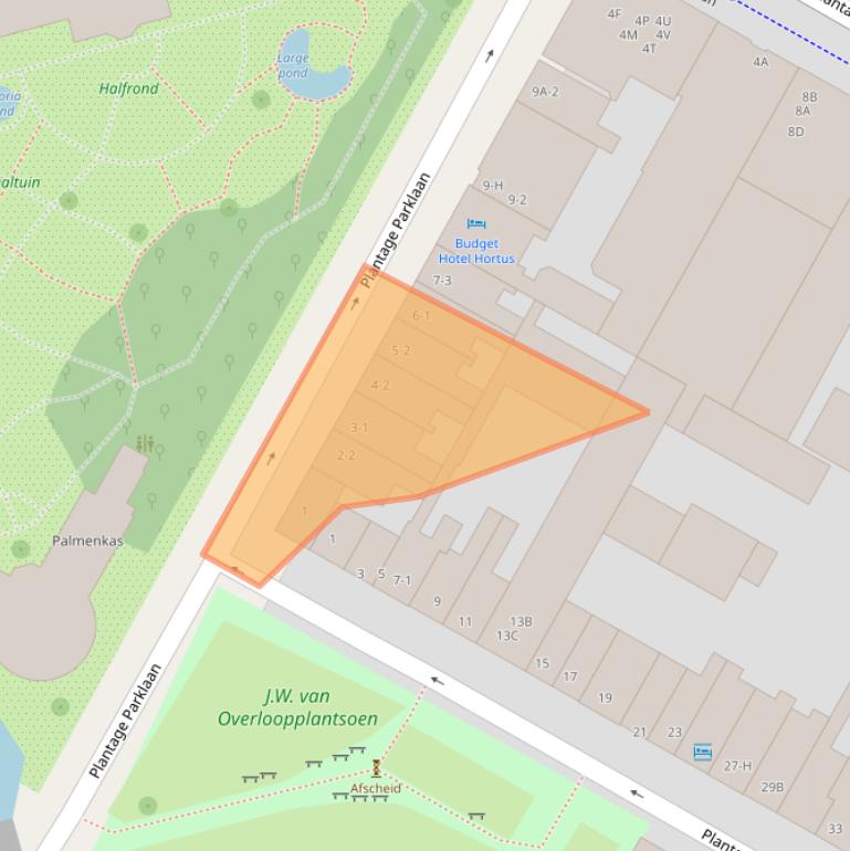 Kaart van postcodegebied 1018SP.