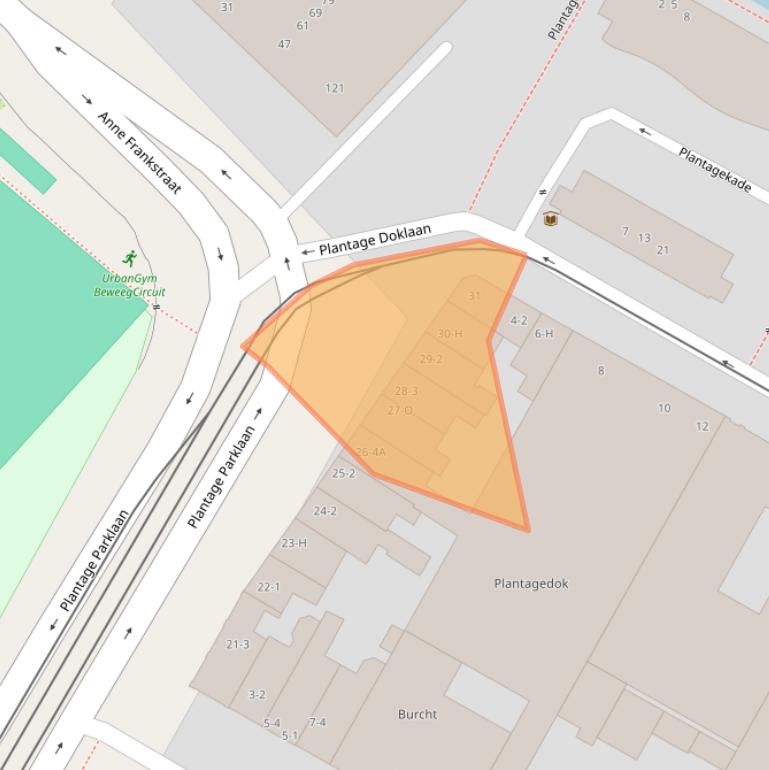 Kaart van postcodegebied 1018SW.