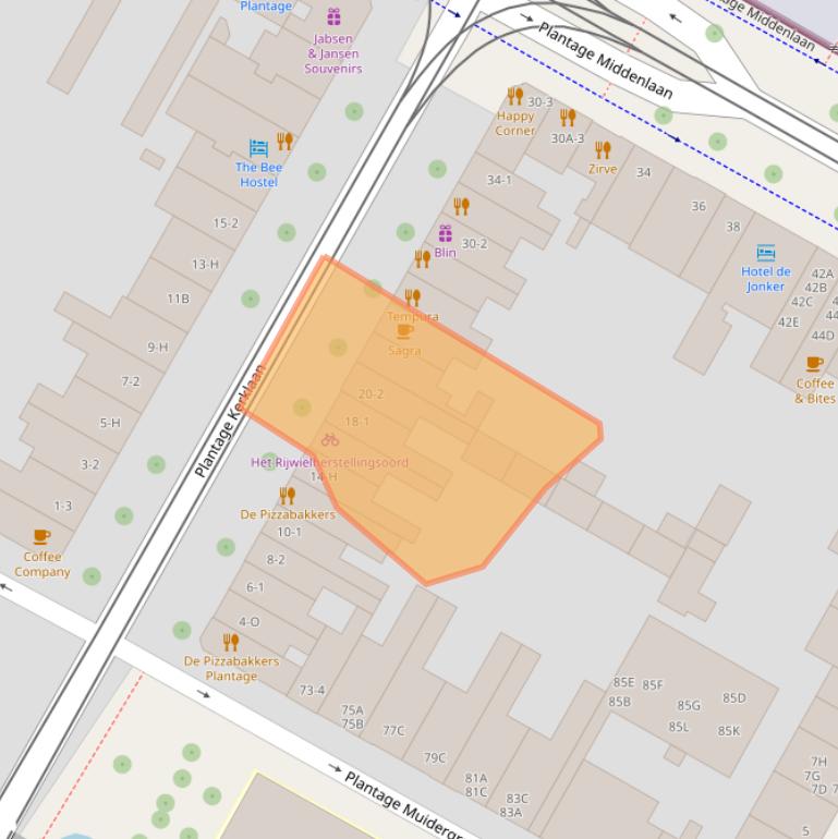 Kaart van postcodegebied 1018TB.