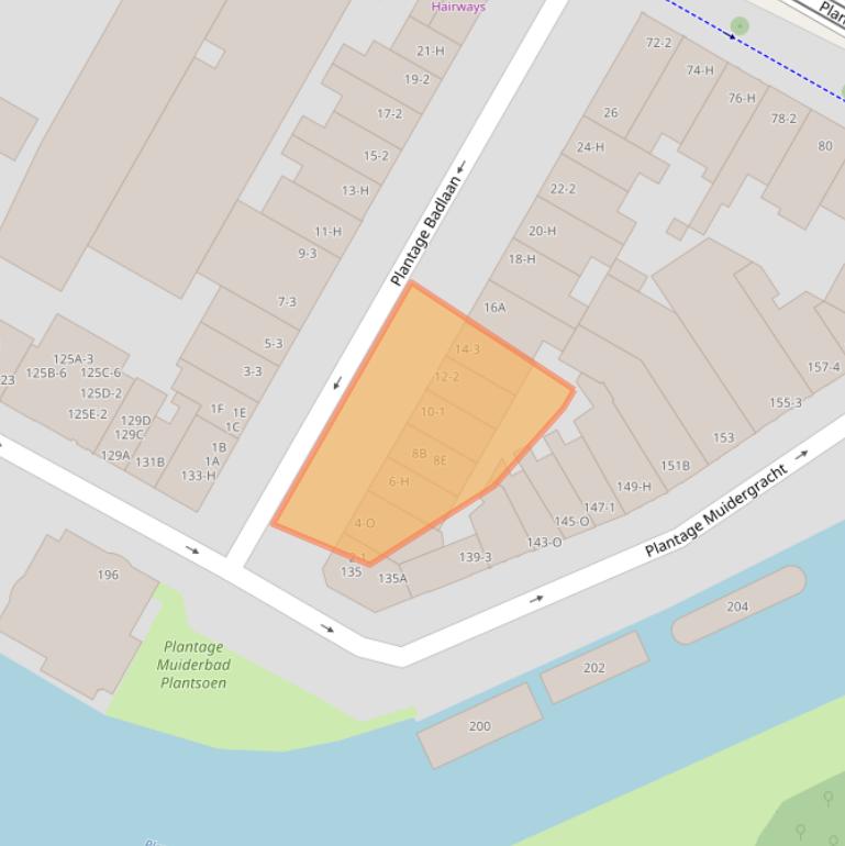 Kaart van postcodegebied 1018TH.