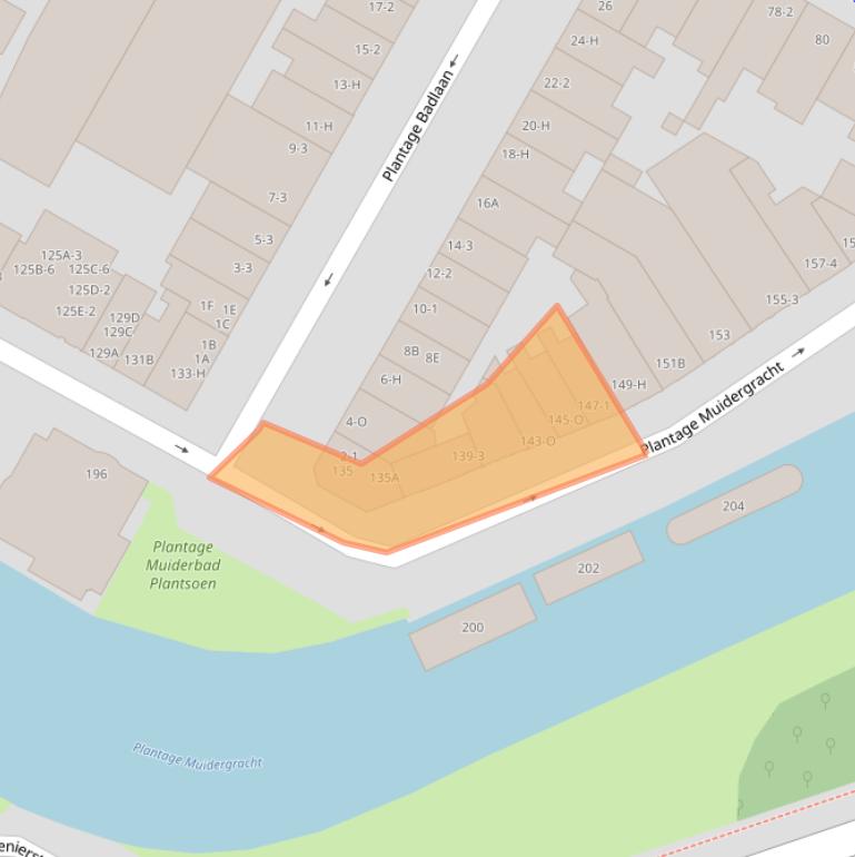 Kaart van postcodegebied 1018TS.