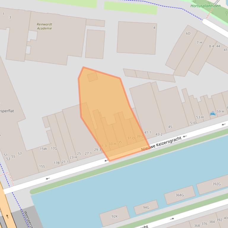 Kaart van postcodegebied 1018VB.