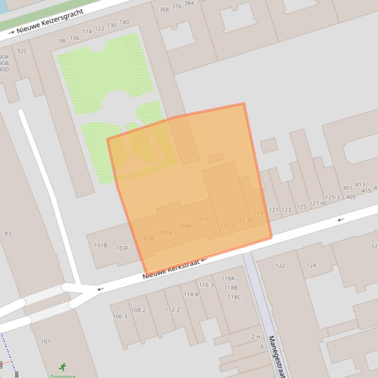 Kaart van postcodegebied 1018VJ.