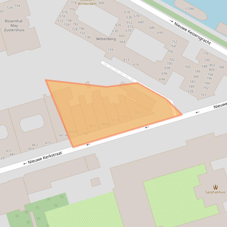 Kaart van postcodegebied 1018VL.