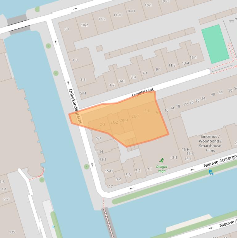 Kaart van postcodegebied 1018XL.