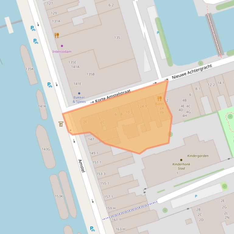 Kaart van postcodegebied 1018XS.