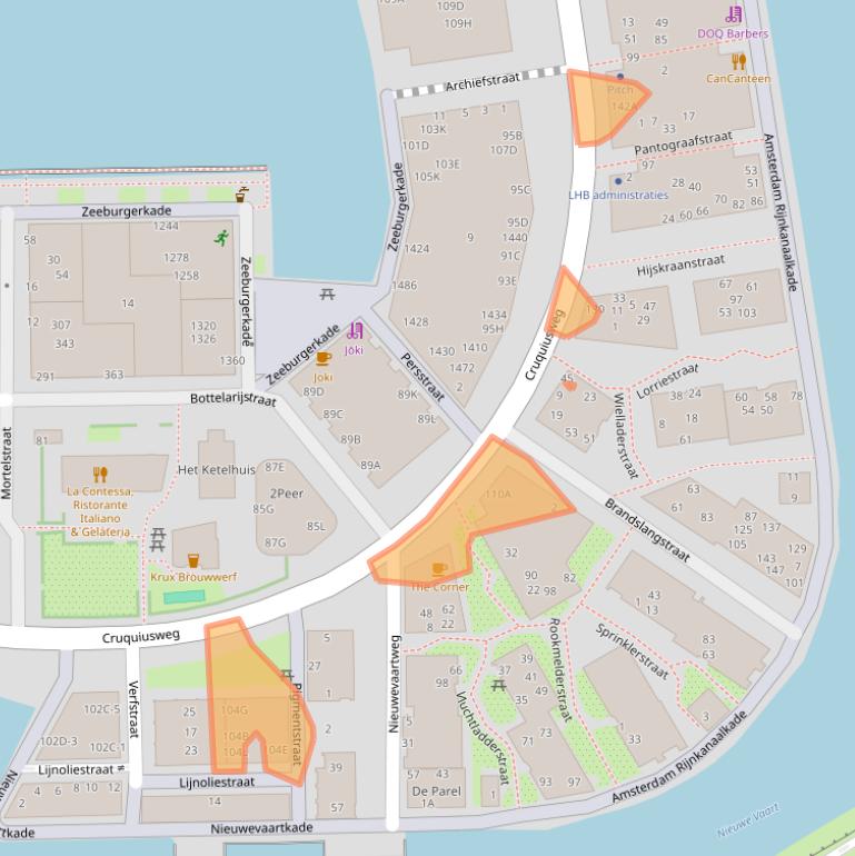 Kaart van postcodegebied 1019AK.