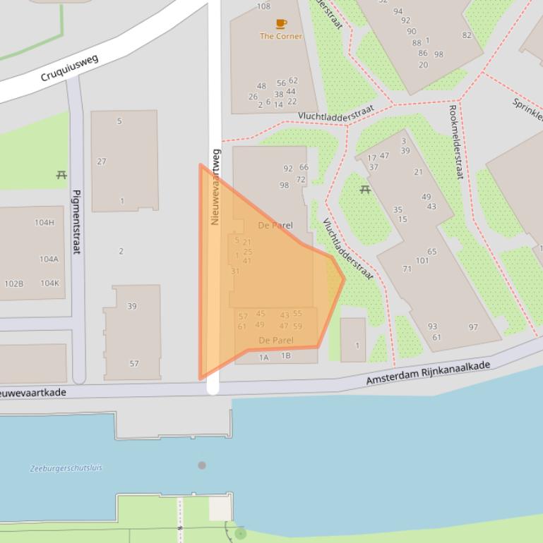 Kaart van postcodegebied 1019AL.