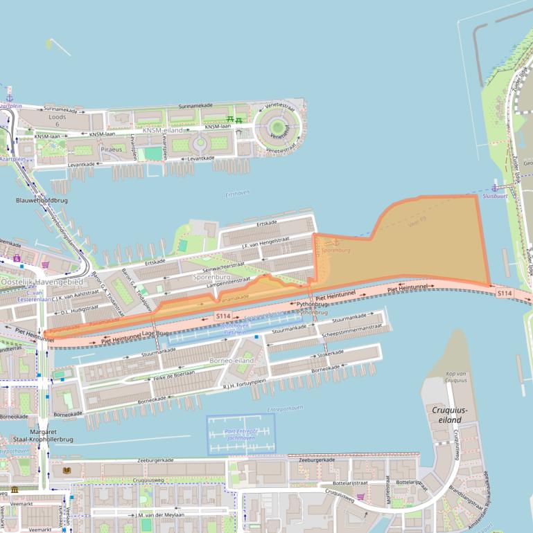 Kaart van postcodegebied 1019AX.