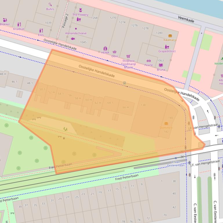 Kaart van postcodegebied 1019BP.