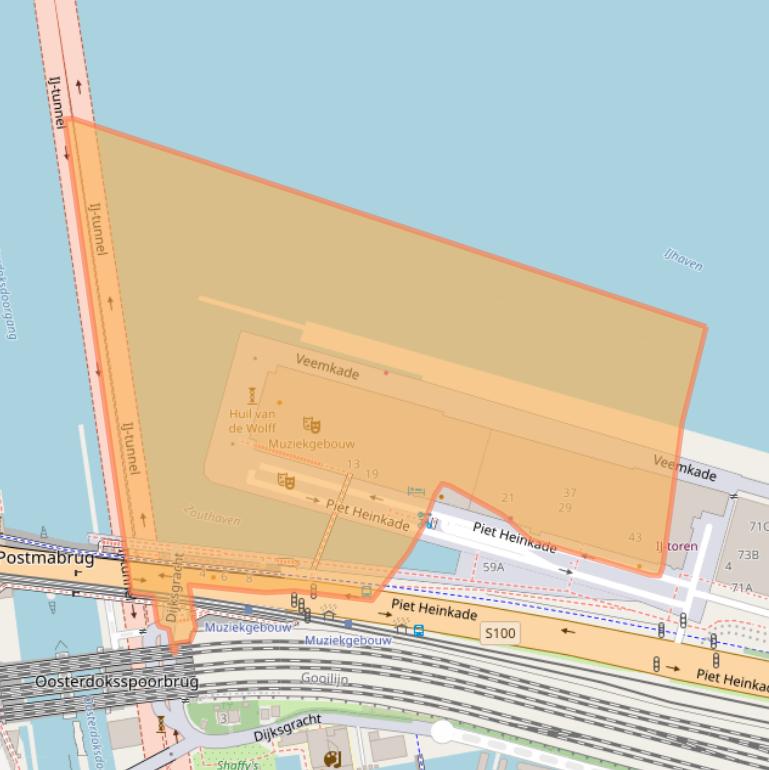 Kaart van postcodegebied 1019BR.