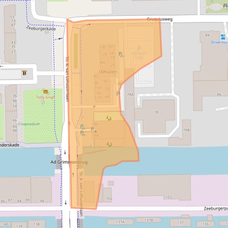 Kaart van postcodegebied 1019CD.