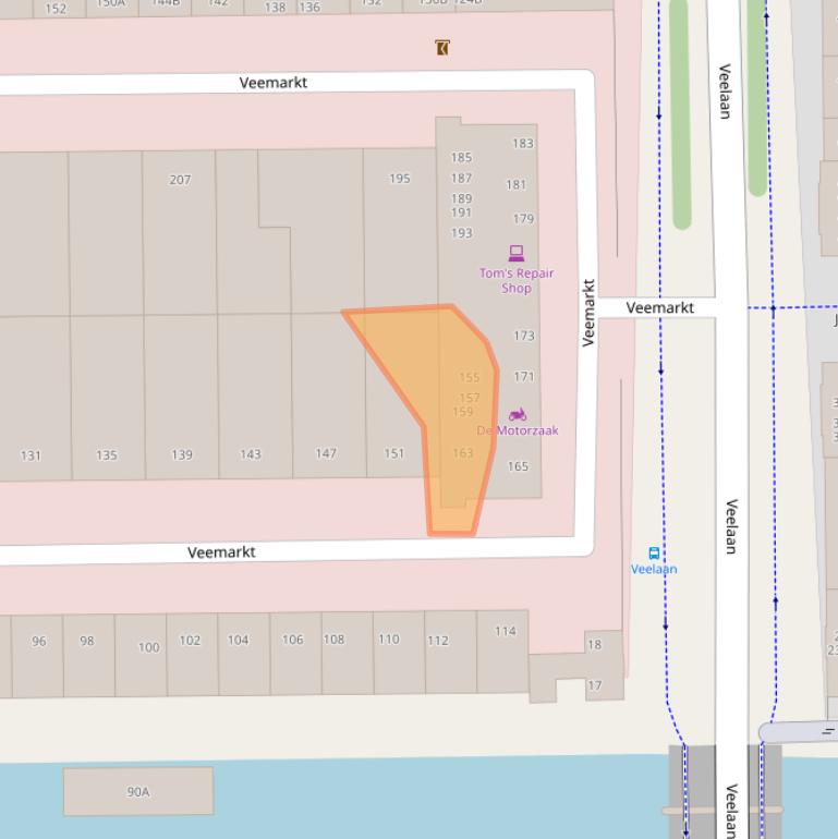 Kaart van postcodegebied 1019CE.