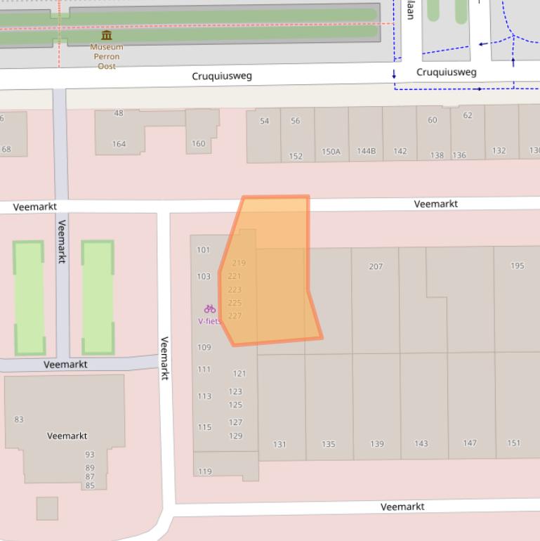 Kaart van postcodegebied 1019CK.