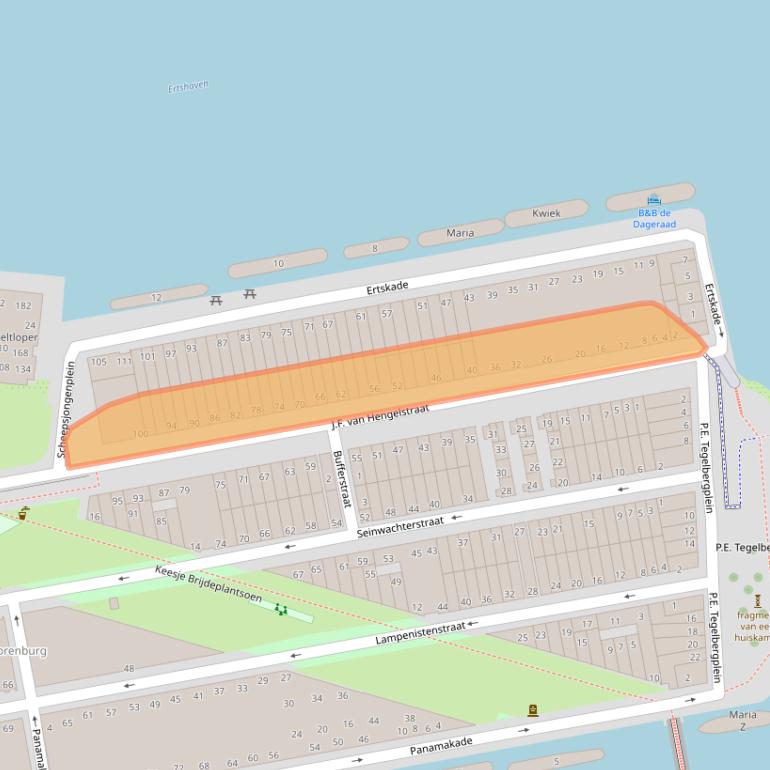 Kaart van postcodegebied 1019DC.